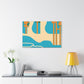 Temple River - Midcentury Canvas