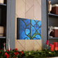 "Blue Petals" - Glass Canvas