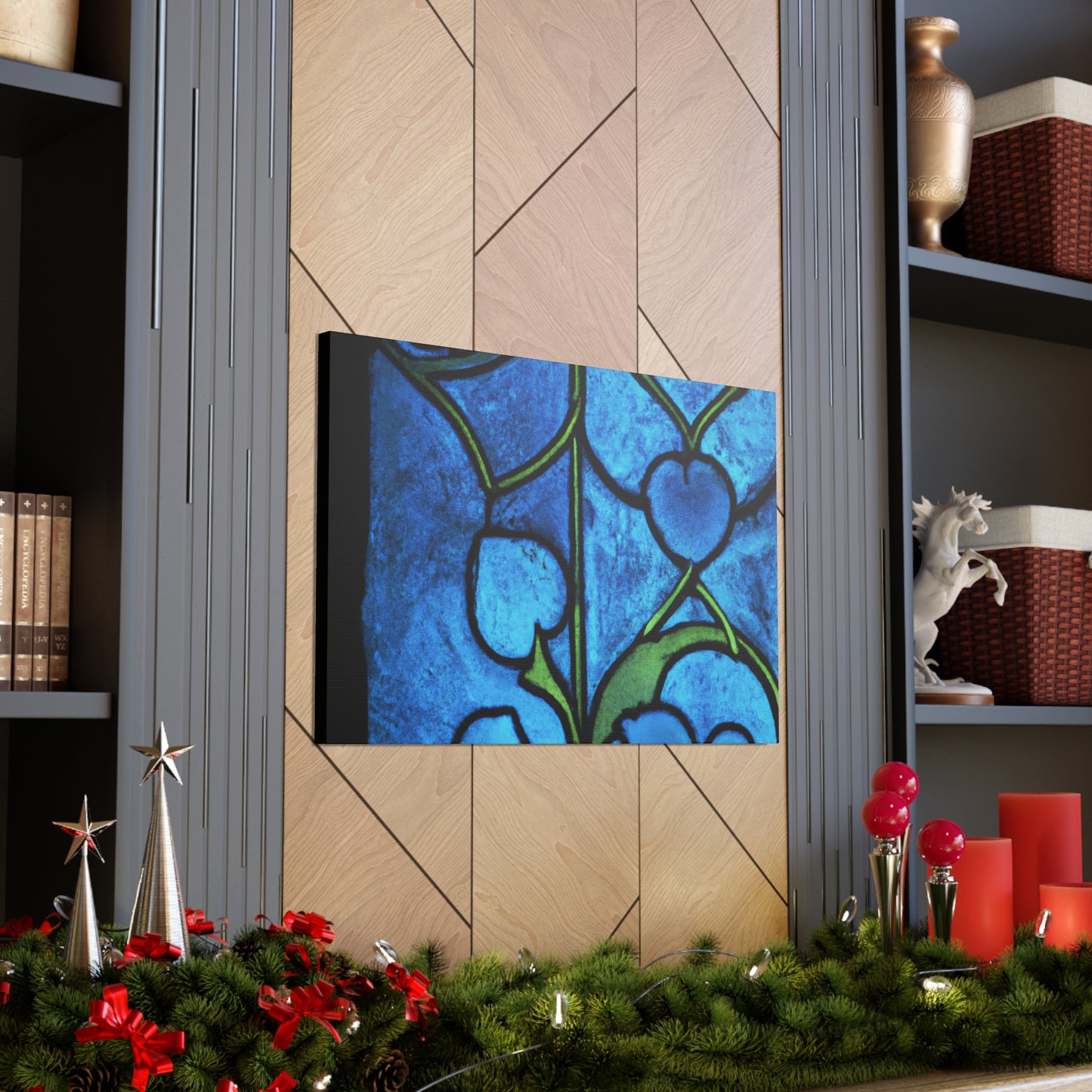 "Blue Petals" - Glass Canvas