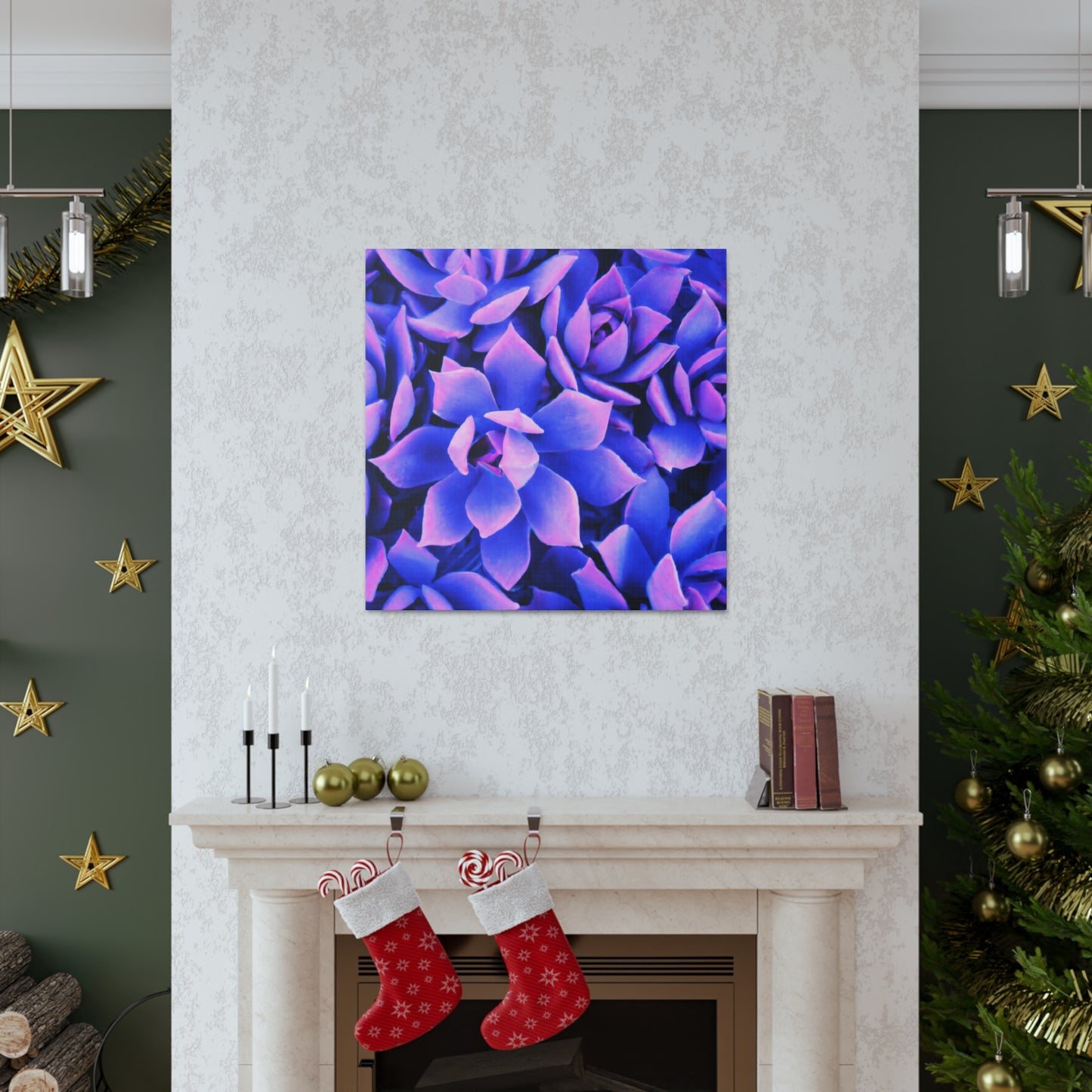 Floral Eden Print. - Canvas - Succulent