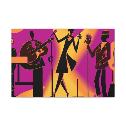 "Electric Fireflies - Retro Music" - Canvas