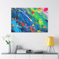 "Playful Pup" - Abstract Canvas