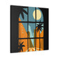Metallic Bloom - Midcentury - Canvas
