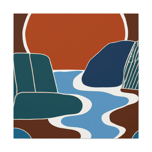 Vivid Hexagon- Midcentury - Canvas