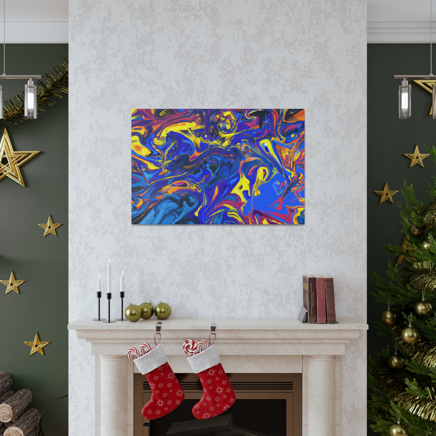 Blue Turbulence - Canvas - Abstract