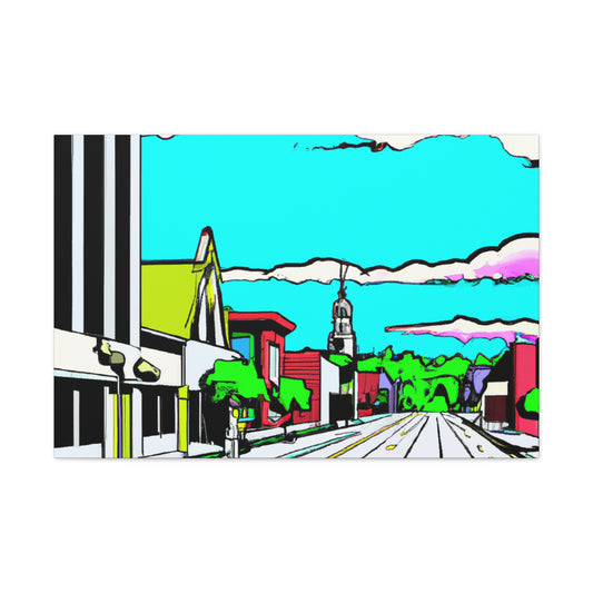 Sunset Drive-In Theater Street - Canvas - Pop Art