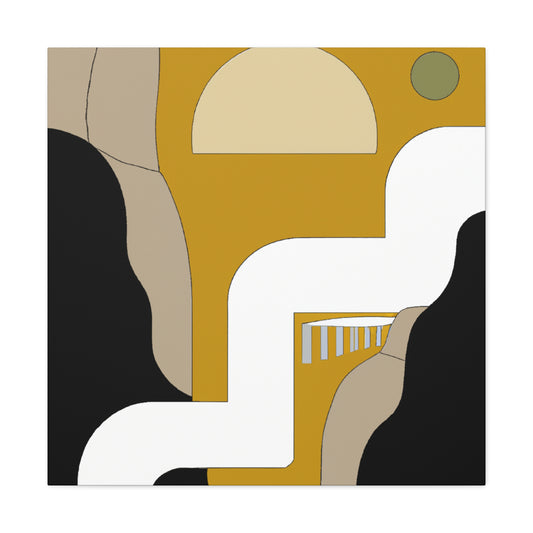 Sloping Staircase - Midcentury Canvas