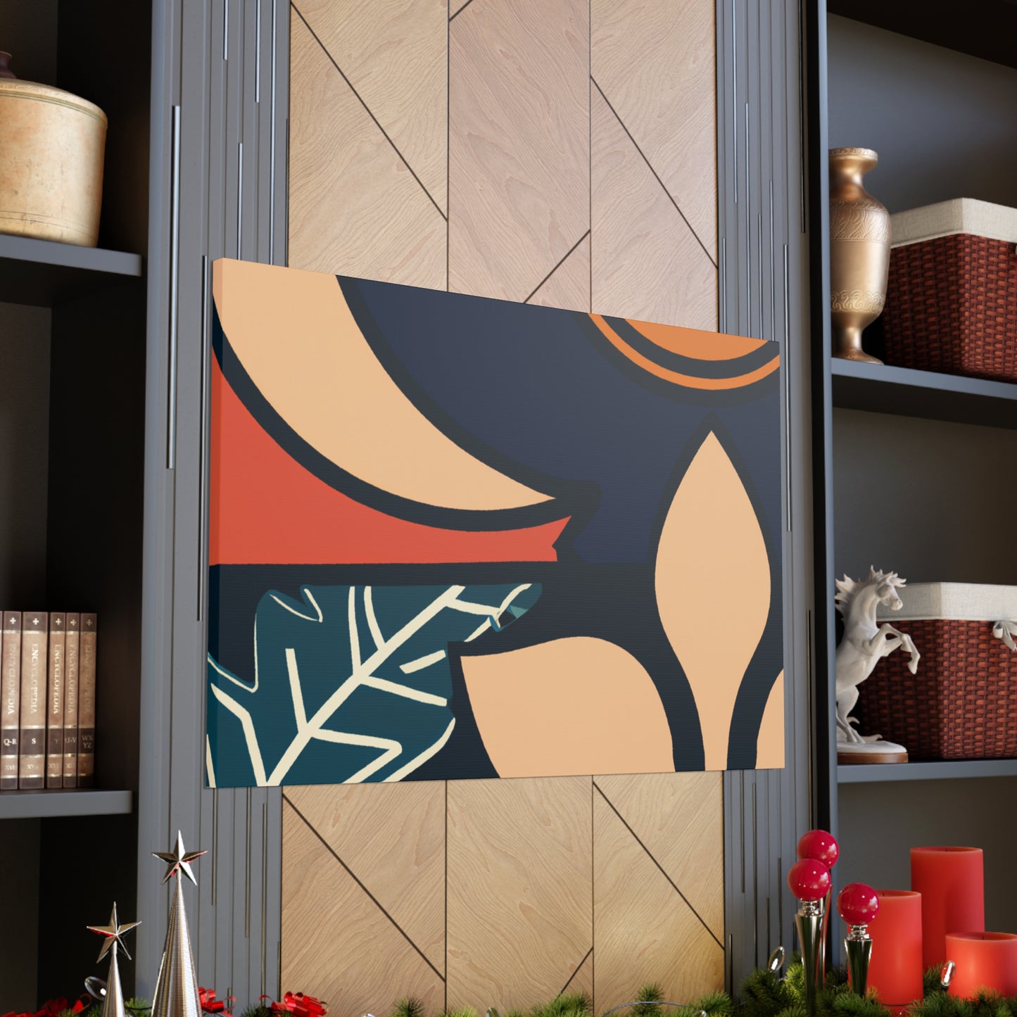 Blue Curve - Midcentury Canvas