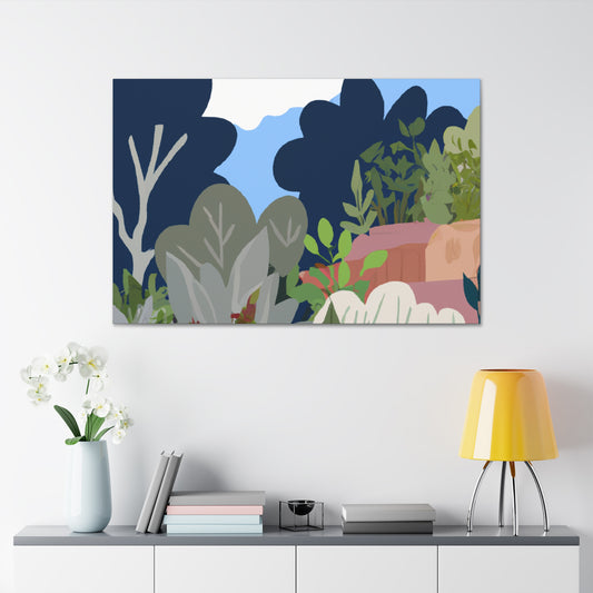 Blooming Hillside- Landscape - Canvas