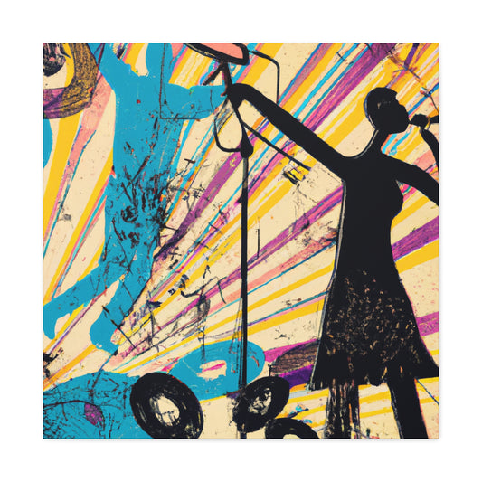 "Crankin' Tracks - Retro Music" - Canvas