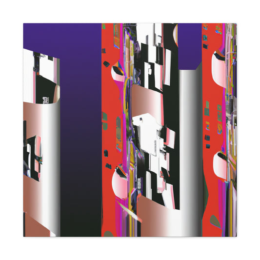 "The Silvery Facade." - Art Deco Canvas