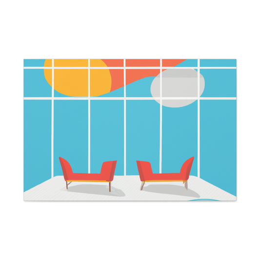 Cascading Benches - Midcentury - Canvas