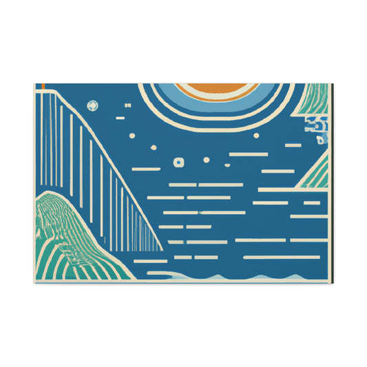 Blue Dream- Midcentury Canvas