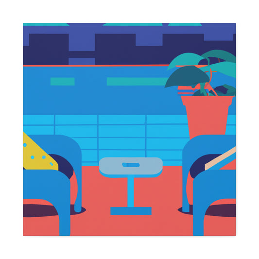 Bluewave Sojourners - Midcentury - Canvas