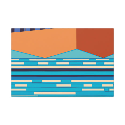 Aqua Pupil - Midcentury Canvas