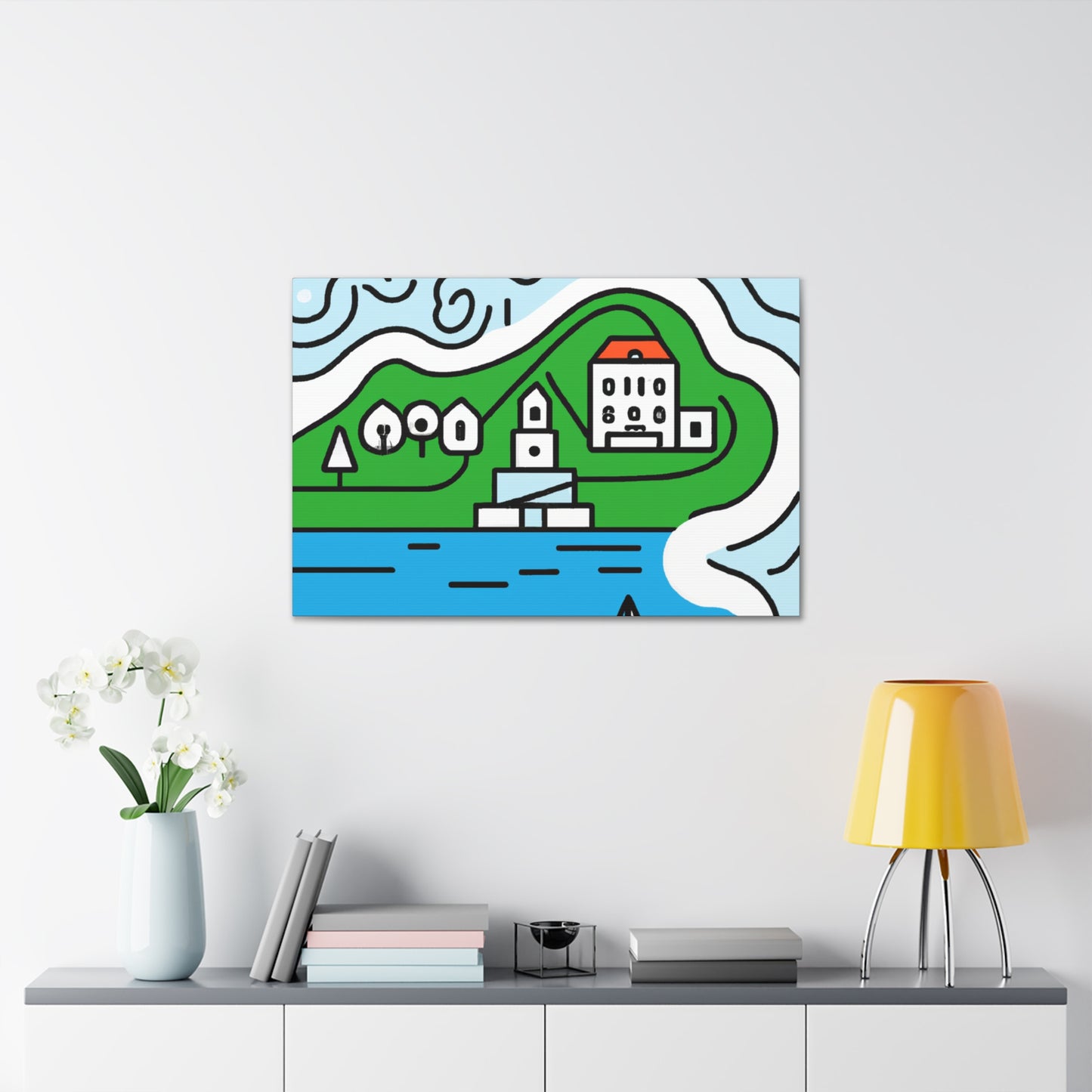 Lakefront Sparkles - Minimalism - Canvas