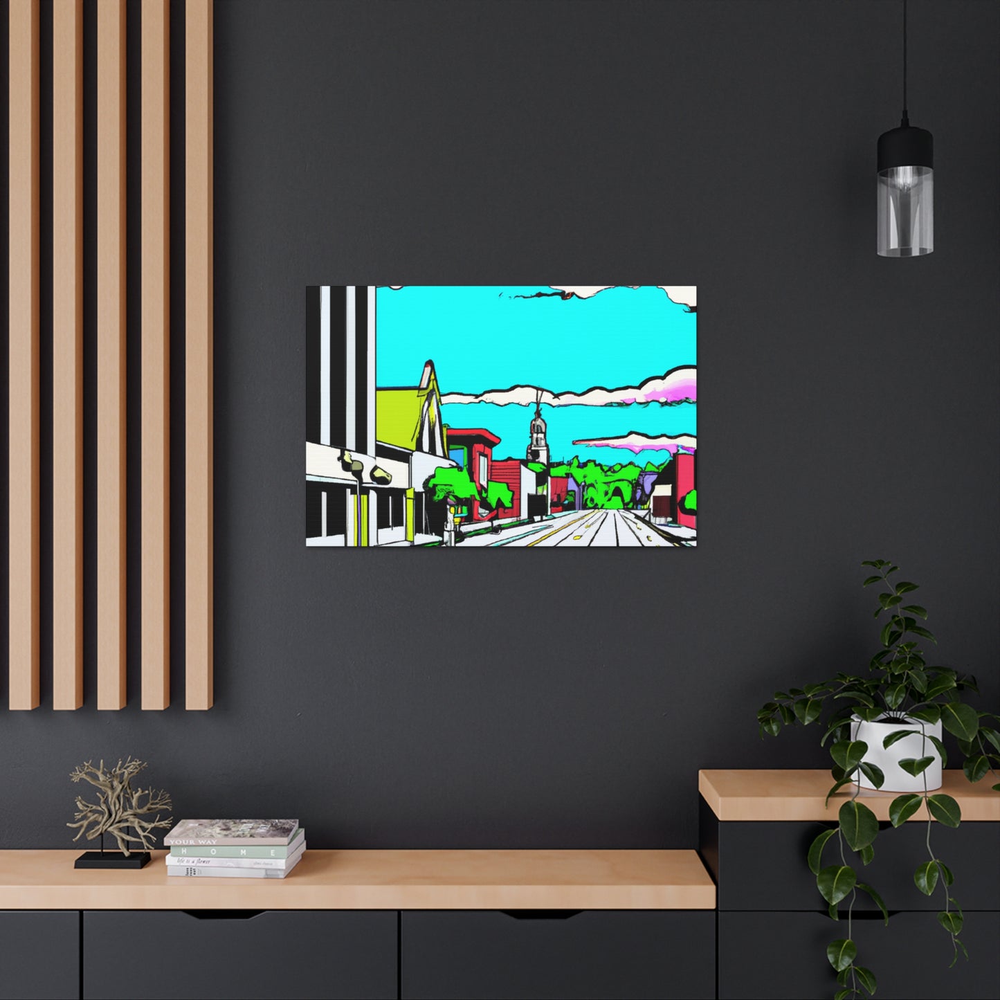 Sunset Drive-In Theater Street - Canvas - Pop Art