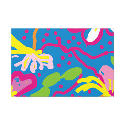 Flower Fling - Retro Design Floral Canvas