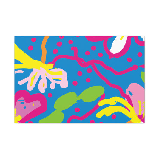 Flower Fling - Retro Design Floral Canvas