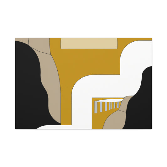Sloping Staircase - Midcentury Canvas