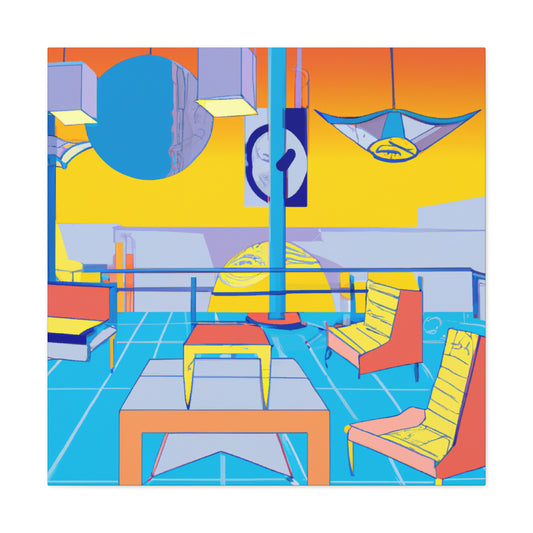 Interlocking Lights - Midcentury - Canvas