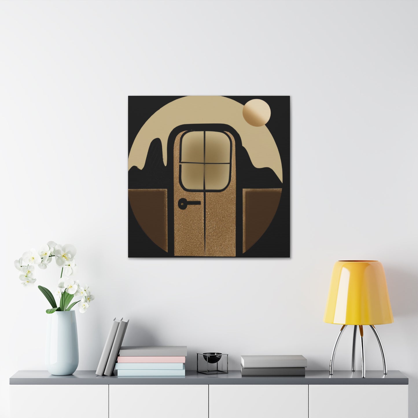 "Atomic Orbit- Midcentury" - Canvas