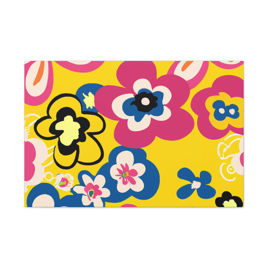 Flower Jamming - Floral Canvas