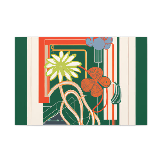 Dapple-furred Floral- Midcentury Canvas