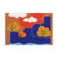 Aquarine Illusions - Midcentury - Canvas