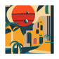 Atomic Sunrise - Midcentury - Canvas