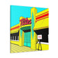 "Happy Wheels Tire Shop." - Canvas - Pop Art