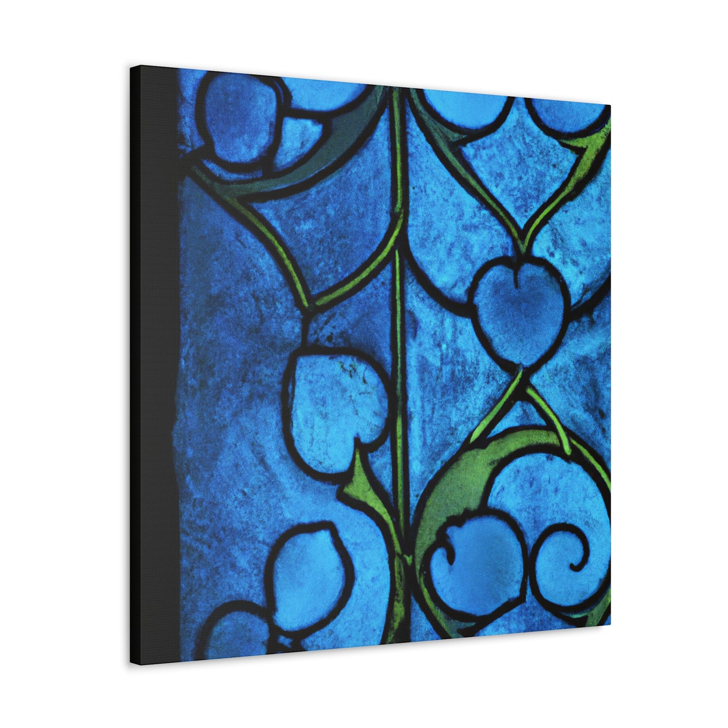 "Blue Petals" - Glass Canvas