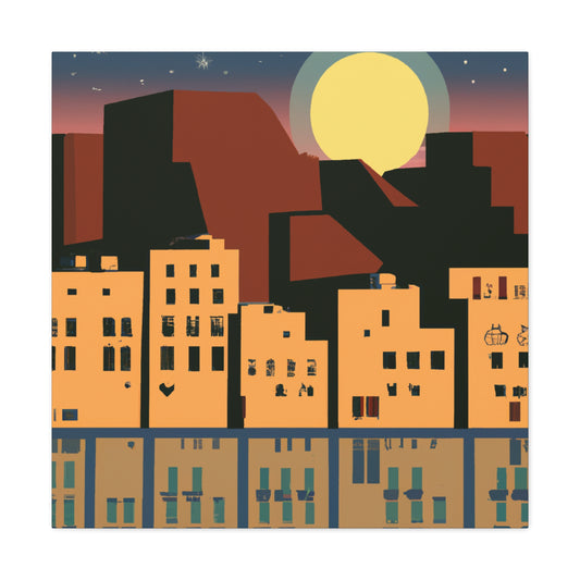 Urban Night - Midcentury Canvas