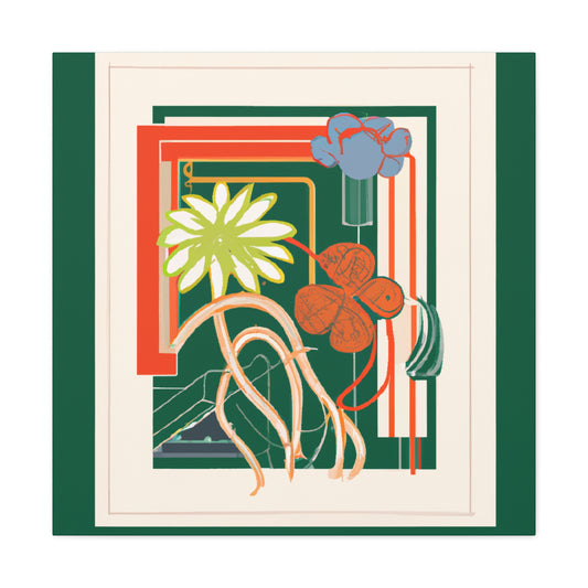 Dapple-furred Floral- Midcentury Canvas