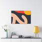 "Maze of Lines - Midcentury" - Canvas