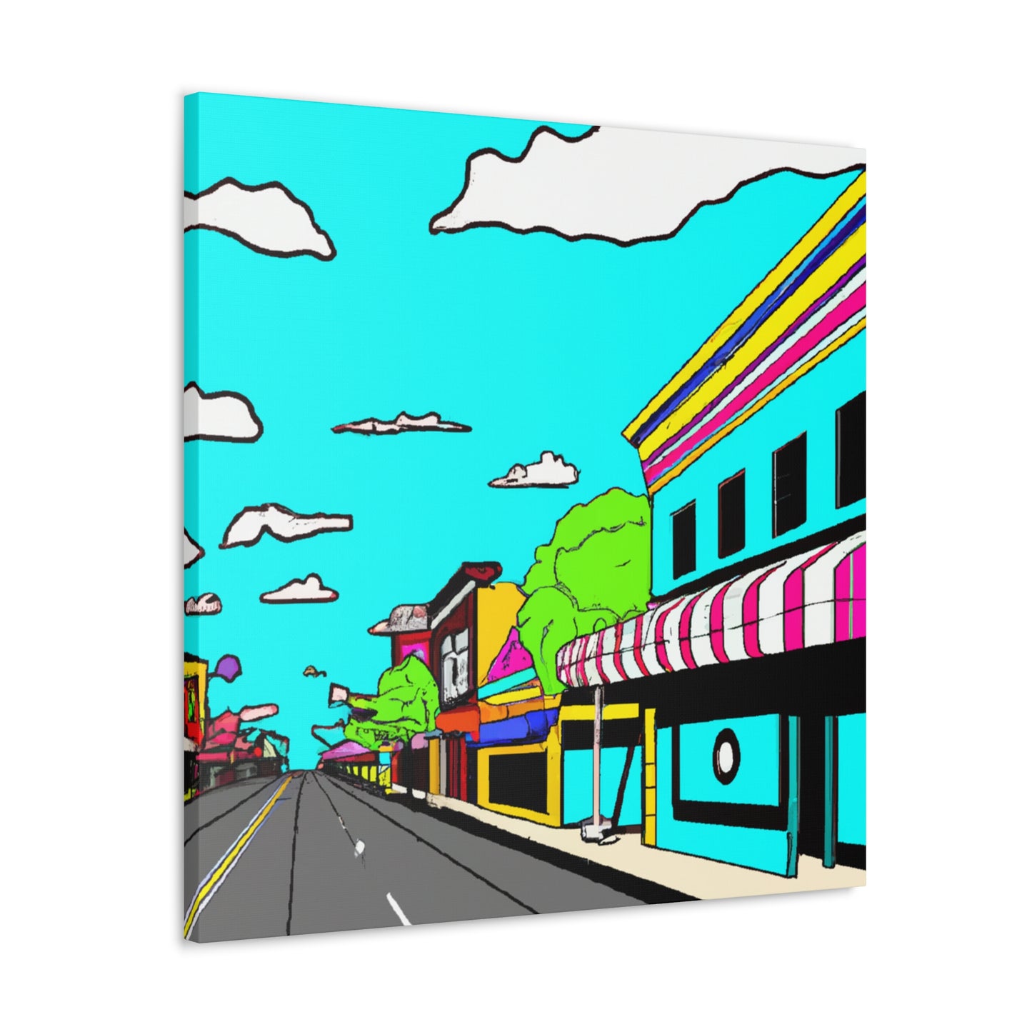 Car Hop Boulevard - Pop Art Canvas