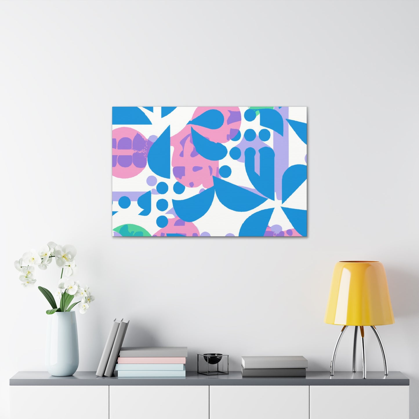 Blue Pinky - Floral Canvas