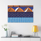 Blue RIver - Midcentury Canvas