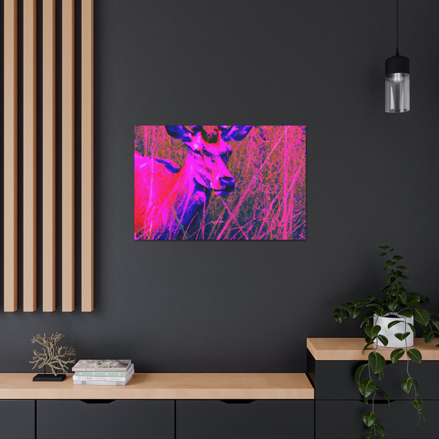 Pink Deer - Canvas - Wildlife
