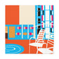 Zen Space - Midcentury - Canvas