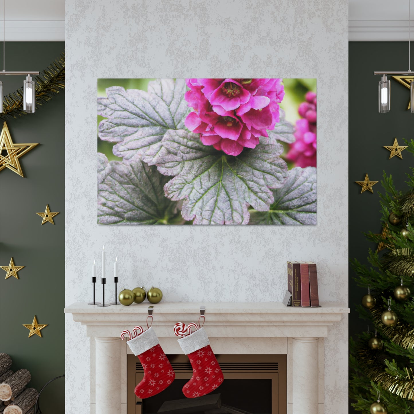 "Garden Fountain Fantasia" - Canvas - Floral