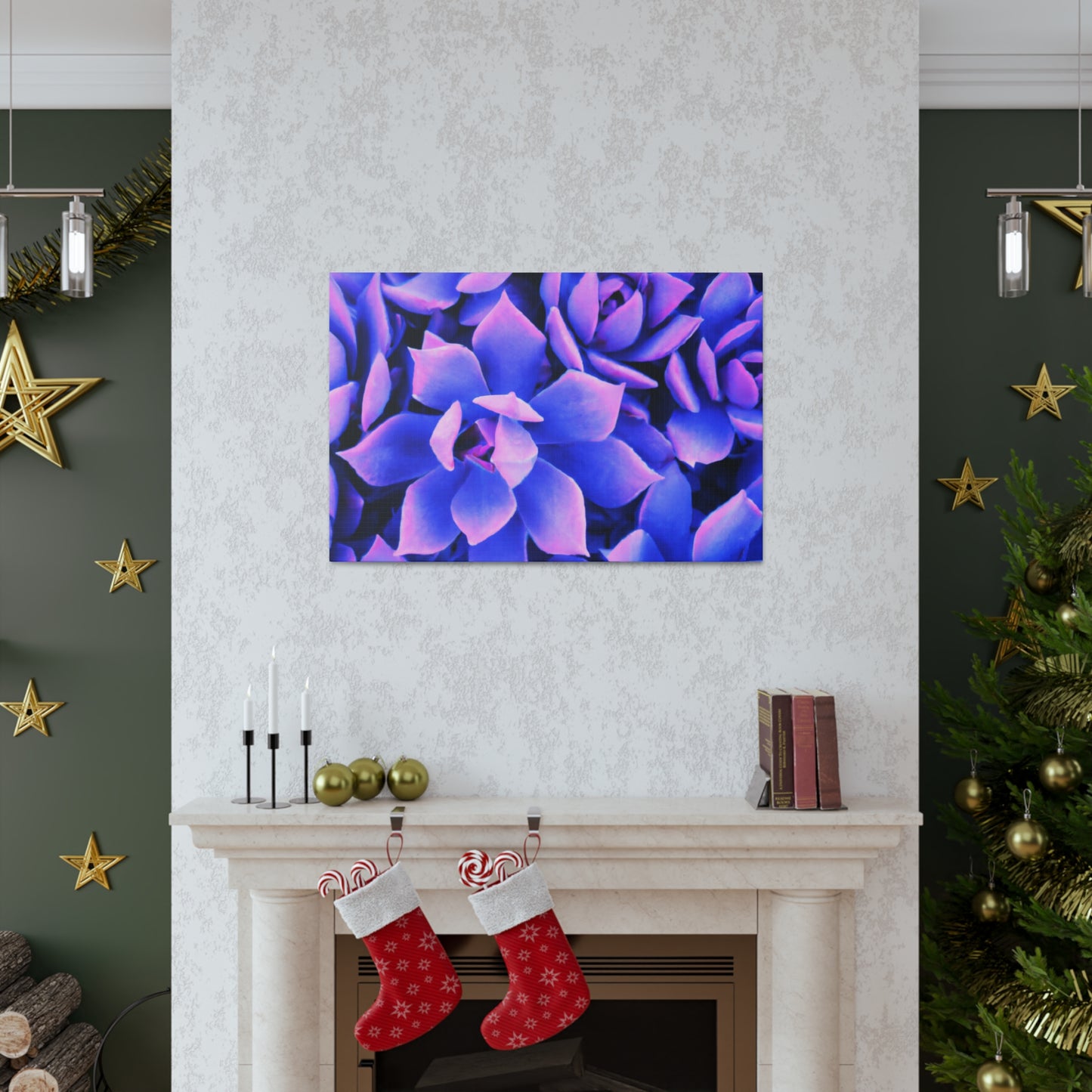 Floral Eden Print. - Canvas - Succulent