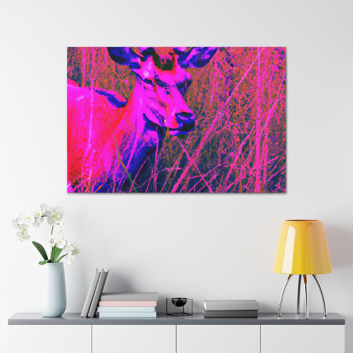 Pink Deer - Canvas - Wildlife