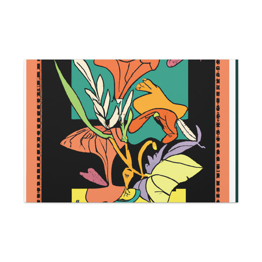 Spikestriped Similiskin. - Floral Canvas Midcentury