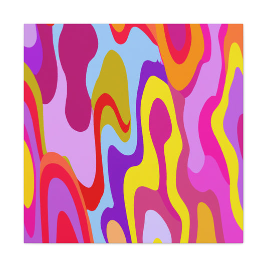 Aqua-Amber - Abstract - Canvas