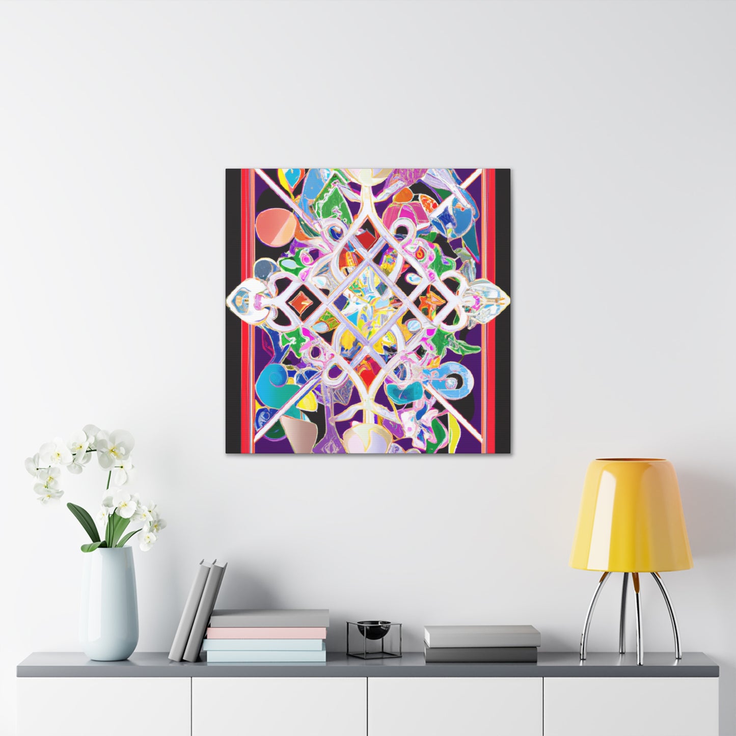 Jewel Snowflake- Glass Canvas