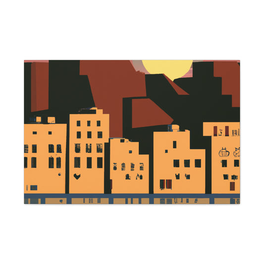 Urban Night - Midcentury Canvas