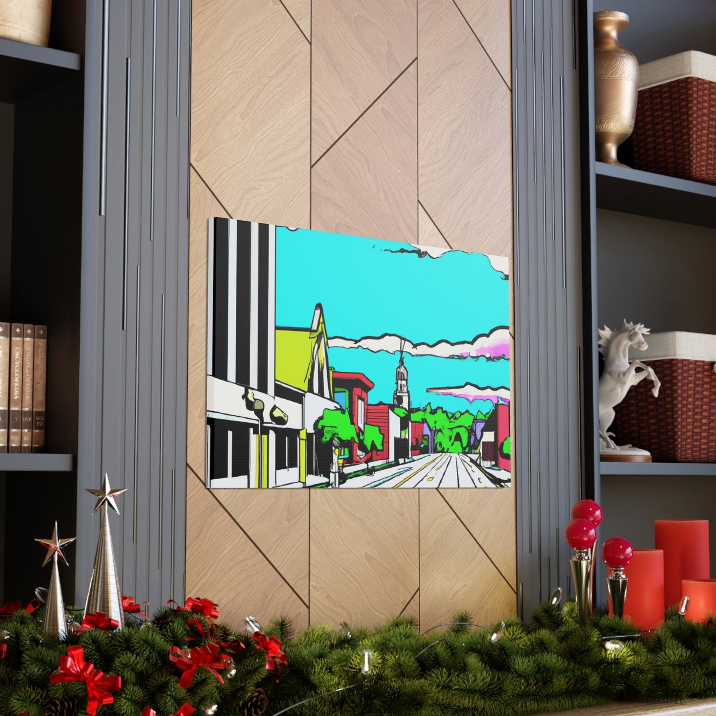 Sunset Drive-In Theater Street - Canvas - Pop Art