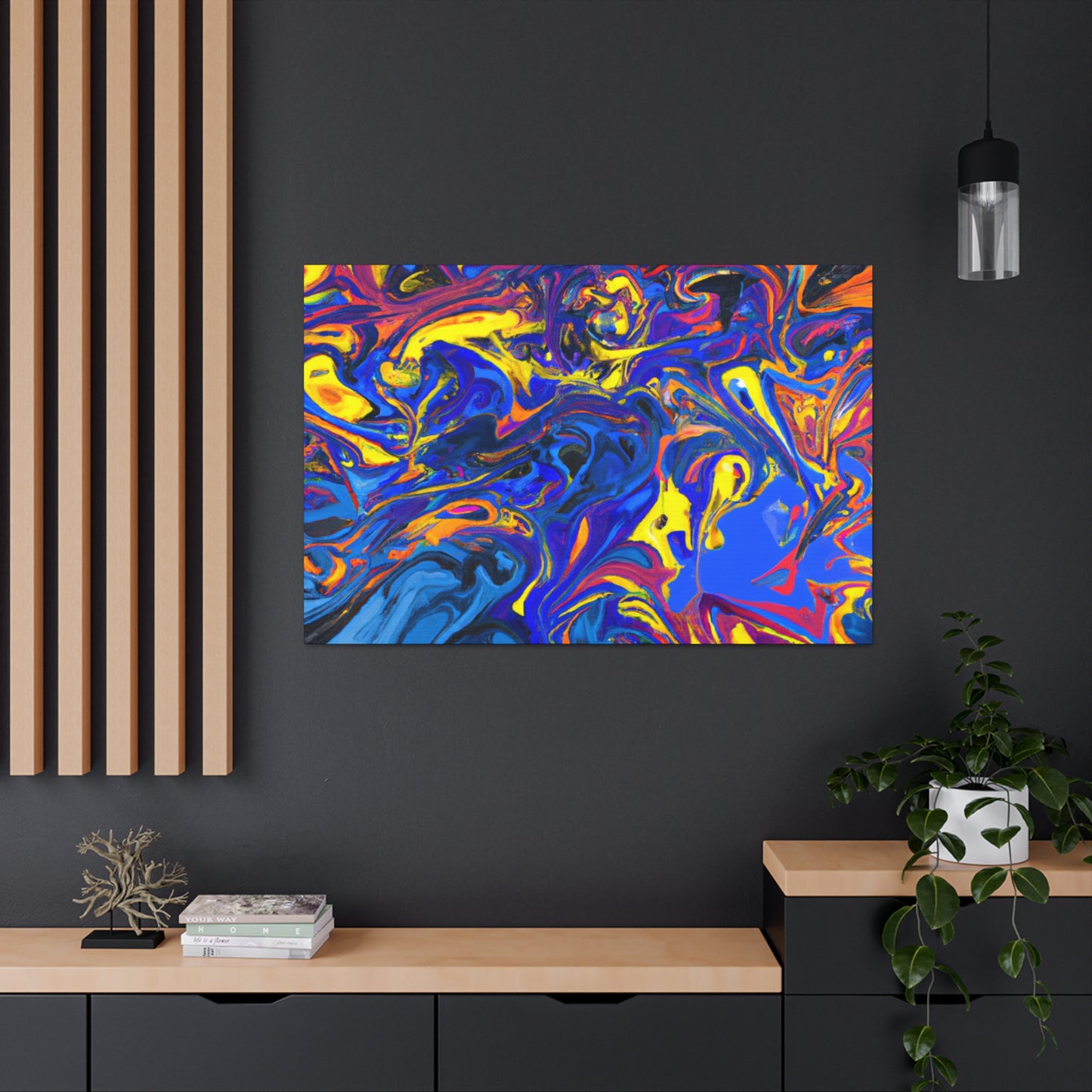 Blue Turbulence - Canvas - Abstract