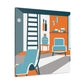 "Atomic Journey - Midcentury" - Canvas